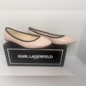 Karl Lagerfeld blush pink ballet flats